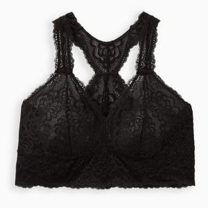 Torrid Brand Size 2 18/20 Black Lace Bralet Great Condition